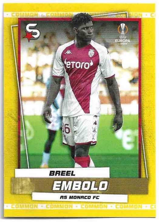 Variations Common Yellow BREEL EMBOLO 22-23 Topps UEFA Superstars