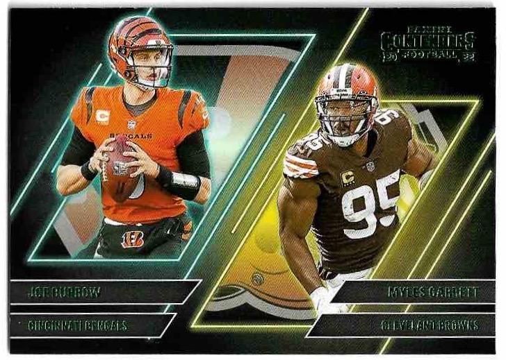 Emerald Contenders Series BURROW/GARRETT 2022 Panini Contenders Football