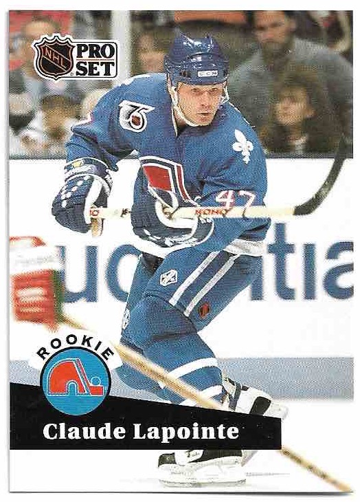 Rookie CLAUDE LAPOINTE 91-92 Pro Set