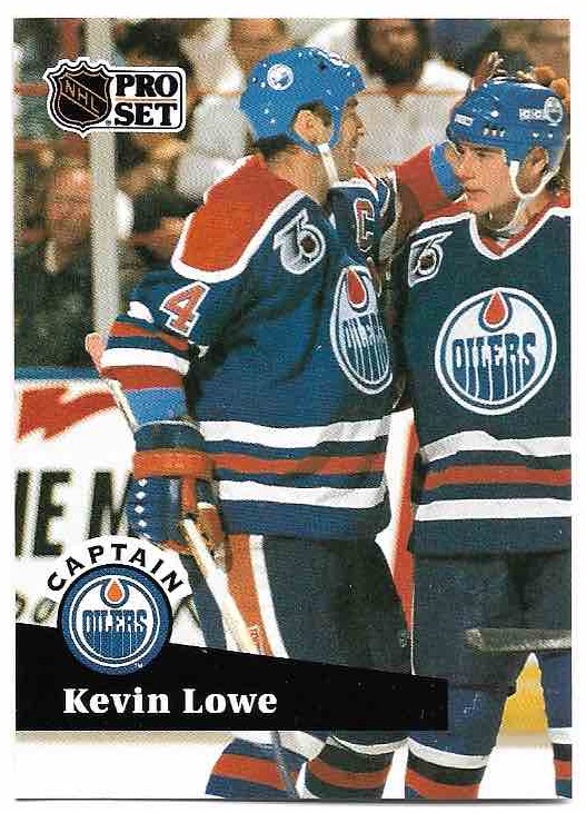 Captain KEVIN LOWE 91-92 Pro Set