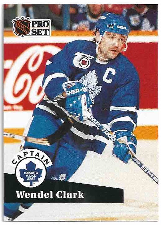 Captain WENDEL CLARK 91-92 Pro Set