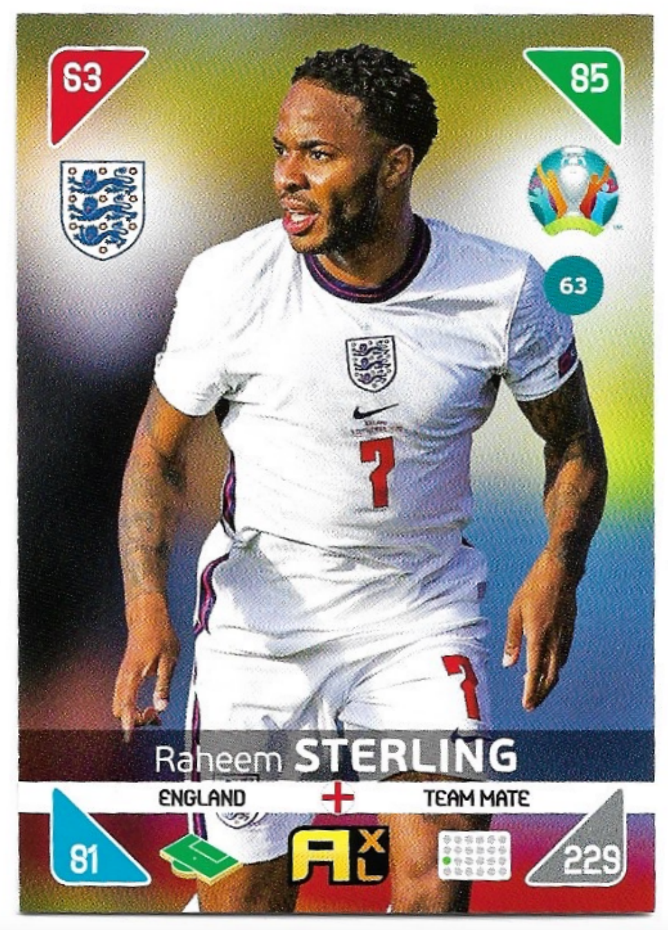 RAHEEM STERLING 20-21 Panini UEFA Euro 2020 Kick Off