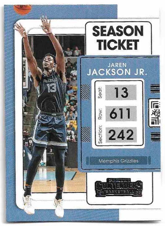 47 Jaren Jackson Jr SEASON TICKET 2020-21 Contenders Basketball- Grizzlies