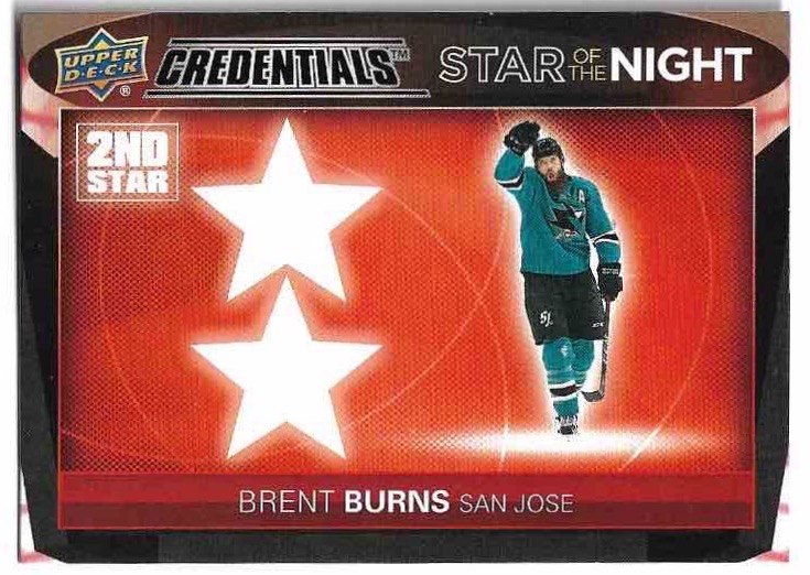 Star of the Night BRENT BURNS 21-22 UD Credentials