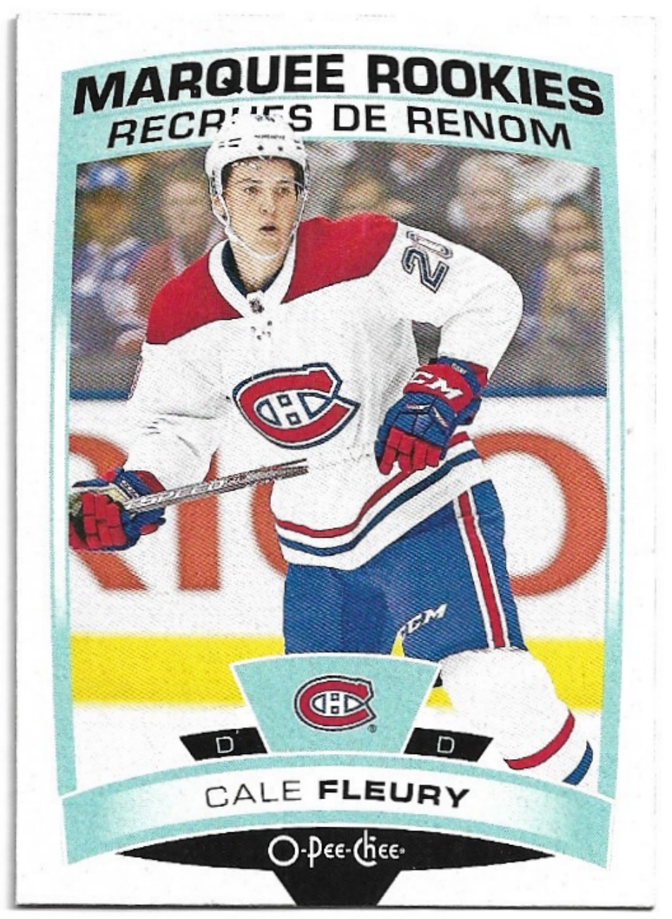 Update Marquee Rookies CALE FLEURY 19-20 UD O-Pee-Chee OPC