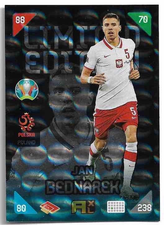 Limited Edition JAN BEDNAREK 20-21 Panini UEFA Euro 2020 Kick Off