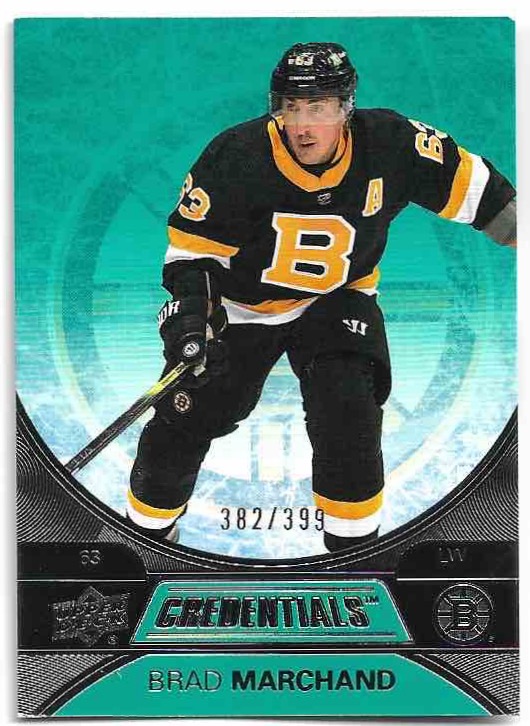 Teal BRAD MARCHAND 21-22 UD Credentials /399