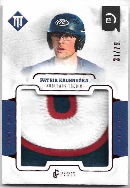 Patch PATRIK KADRNOŽKA 2022 Legendary Cards CZE Baseball Extraleague /79