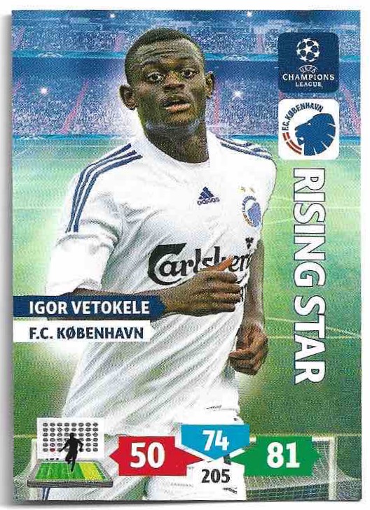 Rising Stars IGOR VETOKELE 13-14 Panini Adrenalyn XL CL