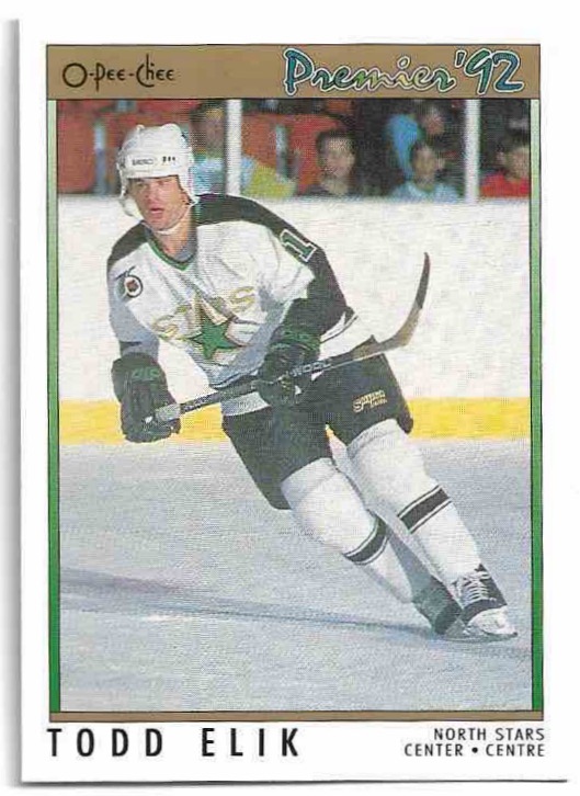 TODD ELIK 91-92 O-Pee-Chee Premier