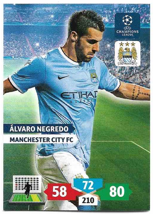 ALVARO NEGREDO 13-14 Panini Adrenalyn XL CL