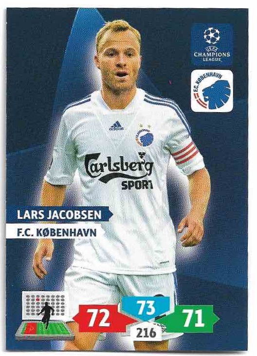 LARS JACOBSEN 13-14 Panini Adrenalyn XL CL