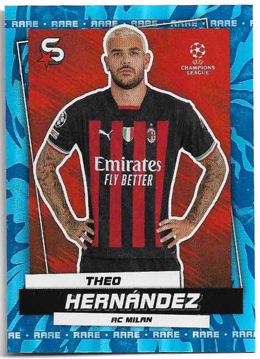 Rare THEO HERNANDEZ 22-23 Topps UEFA Superstars