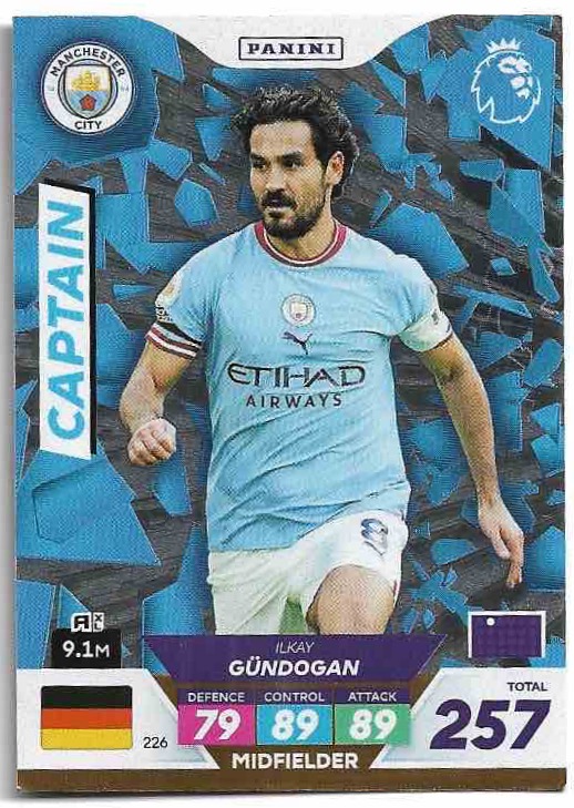 Captain ILKAY GUNDOGAN 2023 Panini Adrenalyn XL Premier League Plus