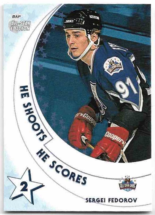 He Shoots He Scores SERGEI FEDOROV 02-03 In the Game Be A Player All-Star E.