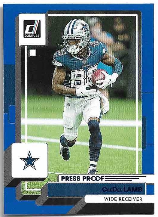 Blue Press Proof CEEDEE LAMB 2022 Panini Donruss Football