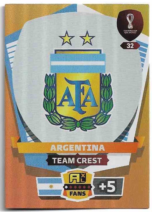 Team Crest ARGENTINA Panini Adrenalyn XL World Cup 2022