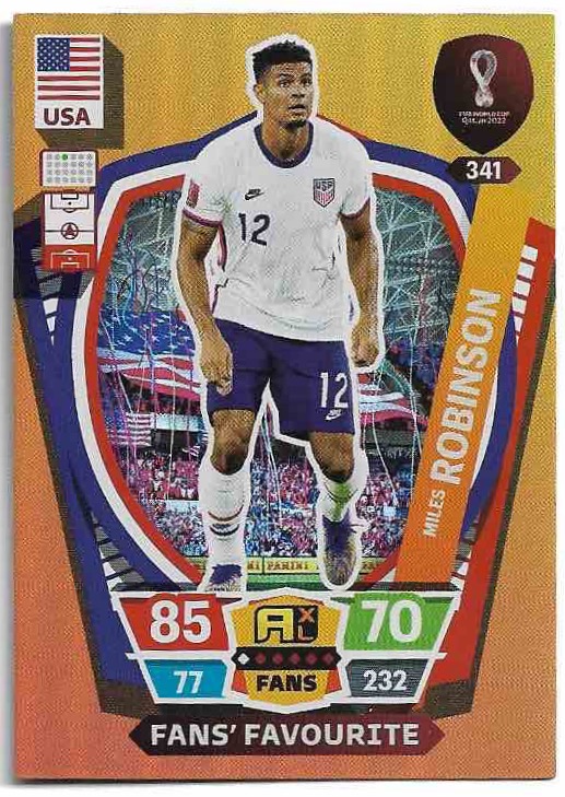 Fans' Favourite MILES ROBINSON Panini Adrenalyn XL World Cup 2022