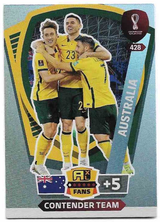 Contender Team AUSTRALIA Panini Adrenalyn XL World Cup 2022