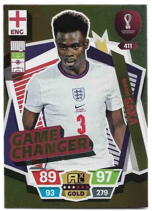 Game Changer BUKAYO SAKA Panini Adrenalyn XL World Cup 2022