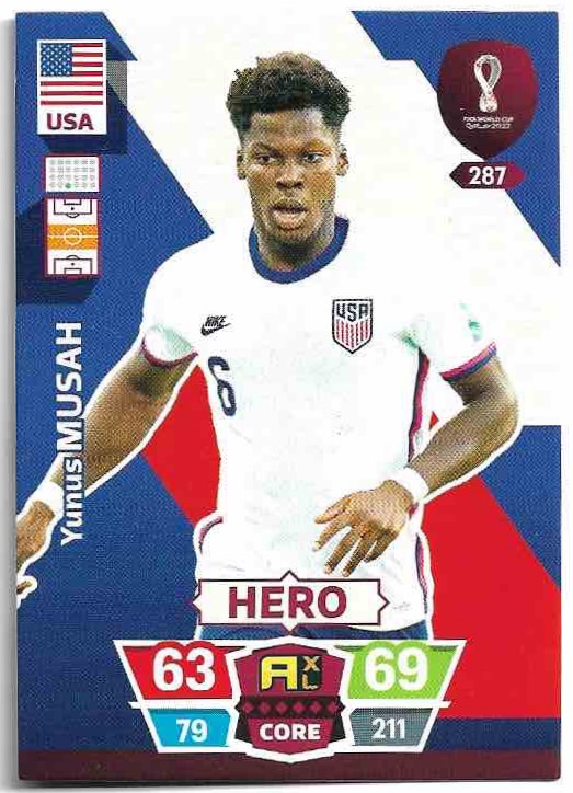 Hero YUNUS MUSAH Panini Adrenalyn XL World Cup 2022