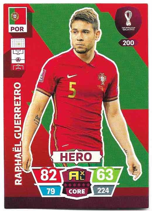 Hero RAPHAEL GUERREIRO Panini Adrenalyn XL World Cup 2022