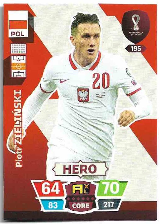 Hero PIOTR ZIELINSKI Panini Adrenalyn XL World Cup 2022