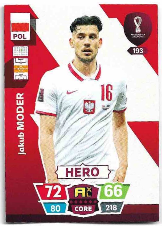 Hero JAKUB MODER Panini Adrenalyn XL World Cup 2022