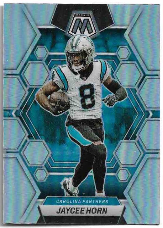 Silver Prizm JAYCEE HORN 2023 Panini Mosaic Football