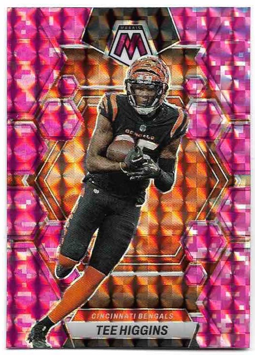 Camo Pink Prizm TEE HIGGINS 2023 Panini Mosaic Football