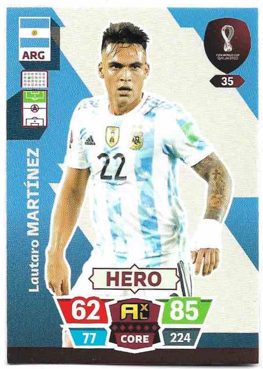 Hero LAUTARO MARTINEZ Panini Adrenalyn XL World Cup 2022