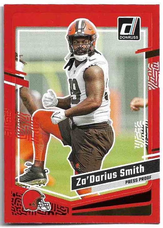 Red Press Proof ZA'DARIUS SMITH  2023 Panini Donruss Football