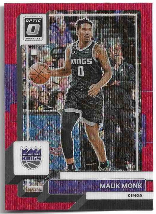 Red Wave MALIK MONK 22-23 Panini Donruss Optic Basketball