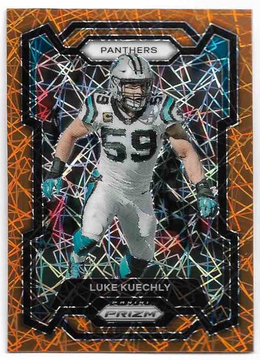 Orange Lazer Prizm LUKE KUECHLY 2023 Panini Prizm Football