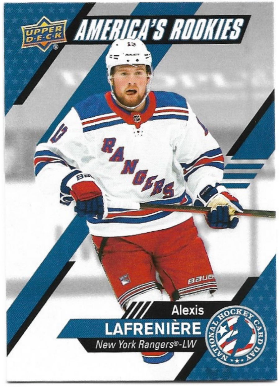 America's Rookies ALEXIS LAFRENIERE 20-21 National Hockey Card Day USA