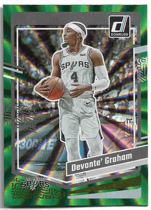 Holo Green Laser DEVONTE' GRAHAM 23-24 Panini Donruss Basketball