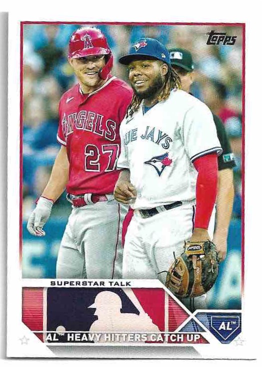 Superstar Talk MIKE TROUT/VLADIMIR GURRERO JR.  2023 Topps Series 2 Baseball