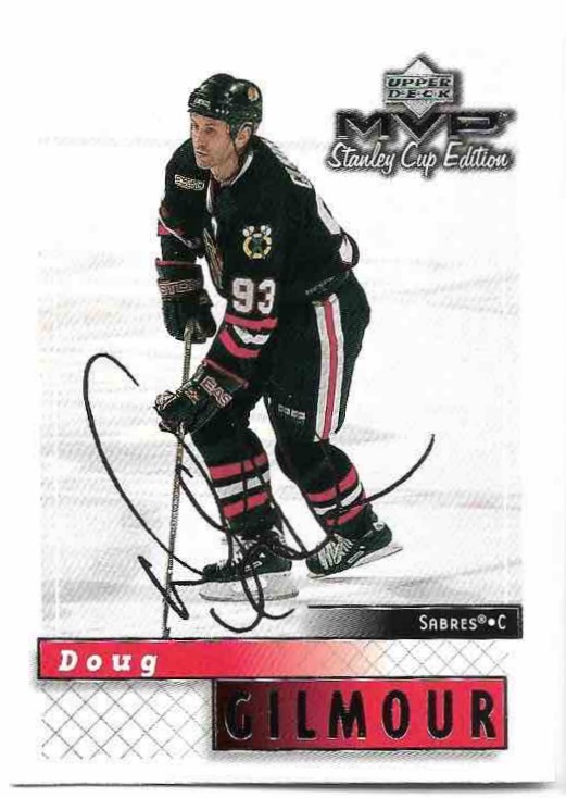 Silver Script DOUG GILMOUR 99-00 UD MVP Stanley Cup Edition