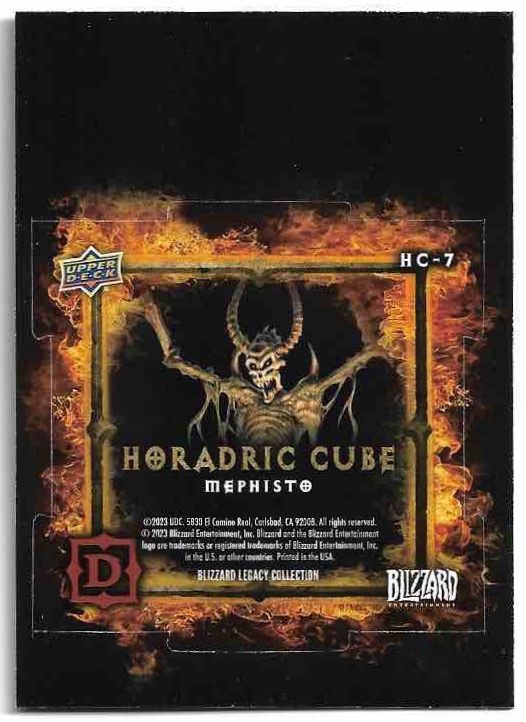 Horadric Cube - MEPHISTO - Diablo - UD Blizzard Legacy Collection