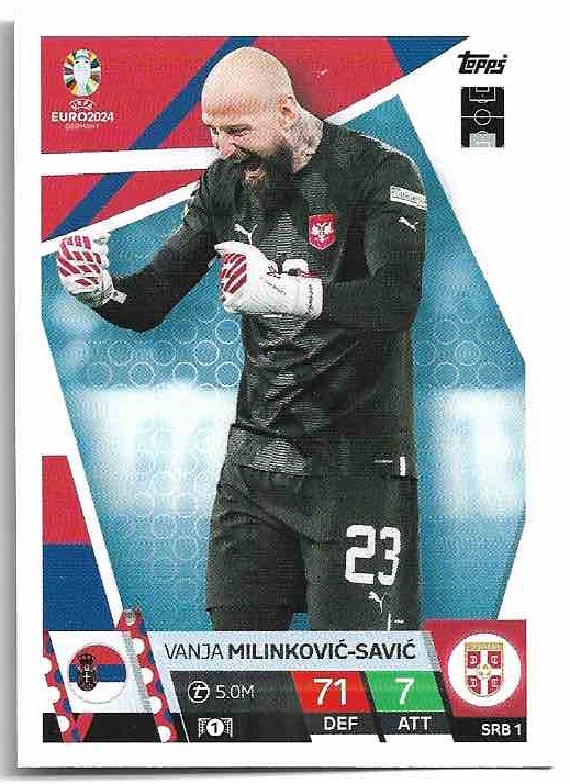 VANJA MILINKOVIC-SAVIC 2024 EURO Match Attax