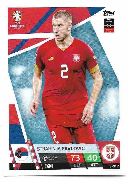 STRAHINJA PAVLOVIC 2024 EURO Match Attax