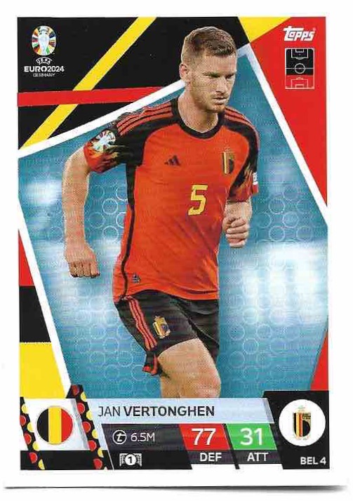 JAN VERTONGHEN 2024 EURO Match Attax