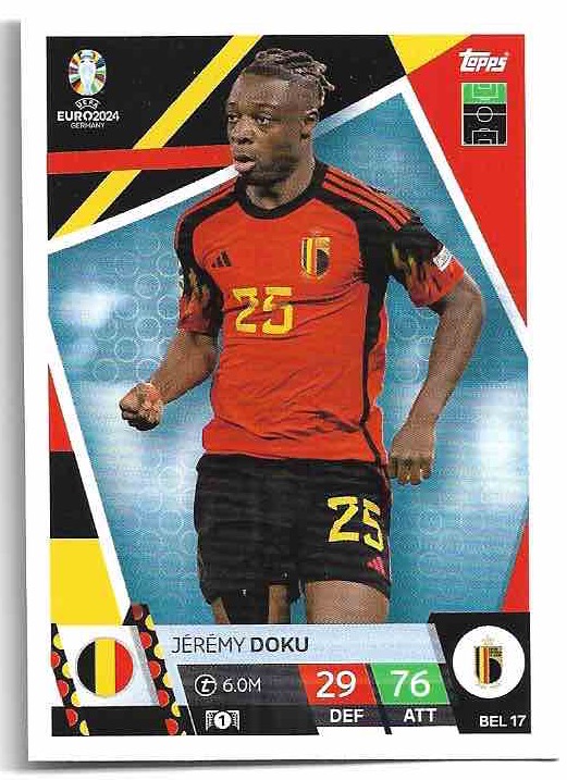 JEREMY DOKU 2024 EURO Match Attax