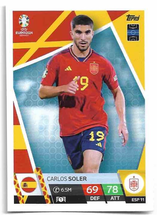 CARLOS SOLER 2024 EURO Match Attax