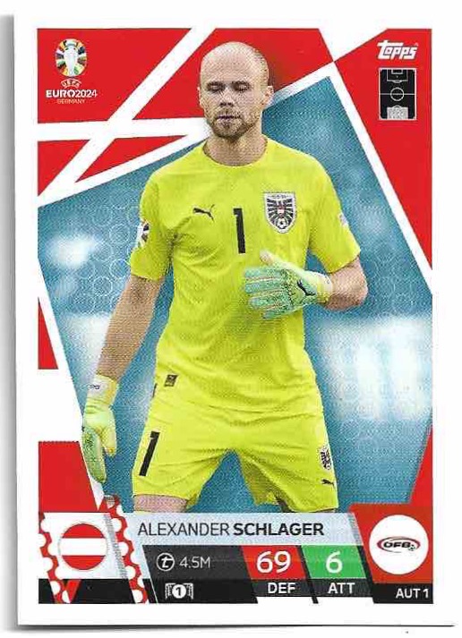 ALEXANDER SCHLAGER 2024 EURO Match Attax