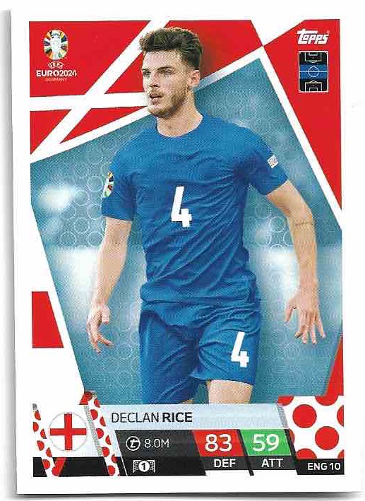 DECLAN RICE 2024 EURO Match Attax