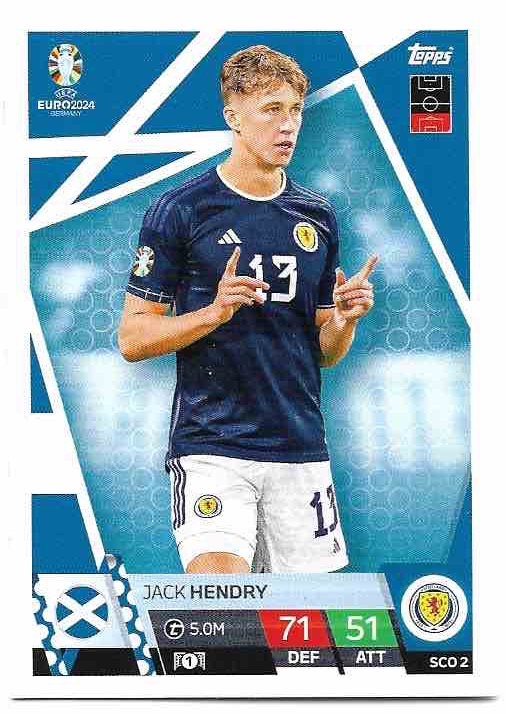 JACK HENDRY 2024 EURO Match Attax