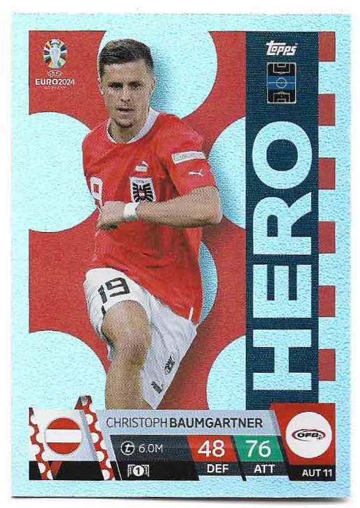 Hero CHRISTOPH BAUMGARTNER 2024 EURO Match Attax