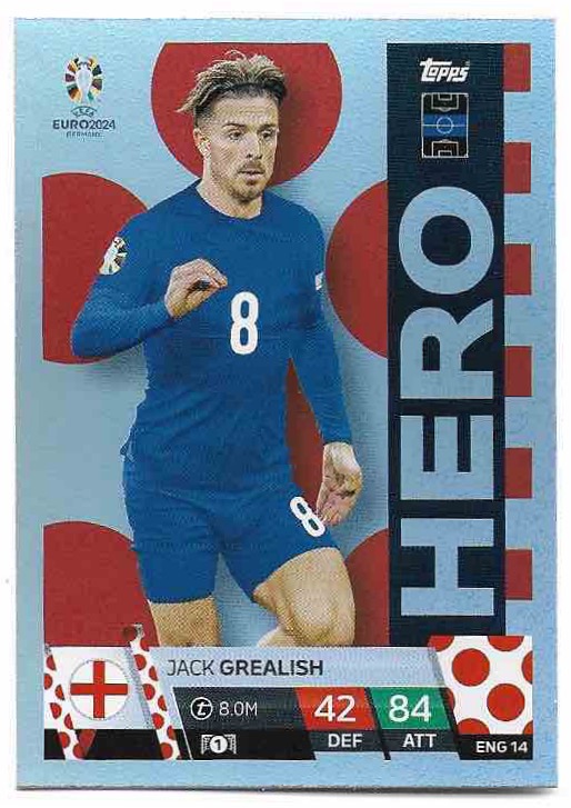 Hero JACK GREALISH 2024 EURO Match Attax