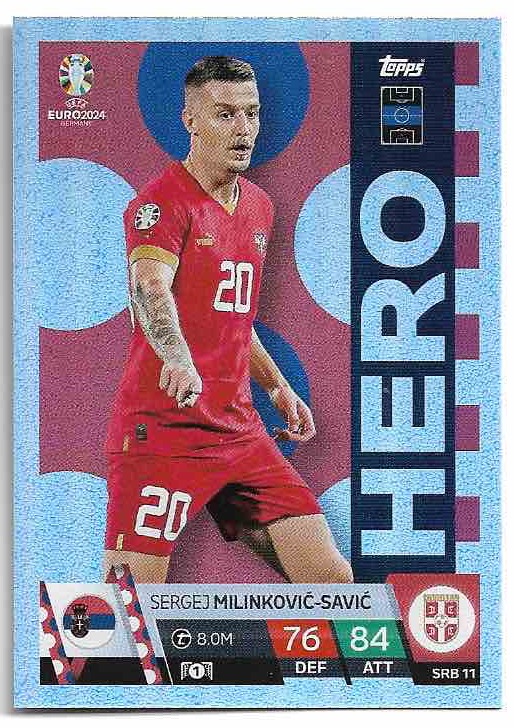 Hero SERGEJ MILINKOVIC-SAVIC 2024 EURO Match Attax